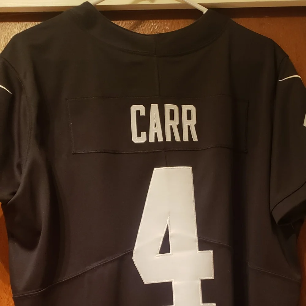 Nike Black NFL #4 Football Jersey with Silver Number